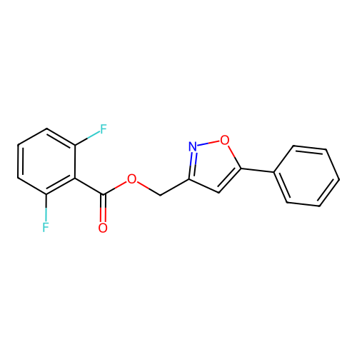 (5-Phenyl-1,2-oxazol-3-yl)methyl 2,6-difluorobenzoate structure