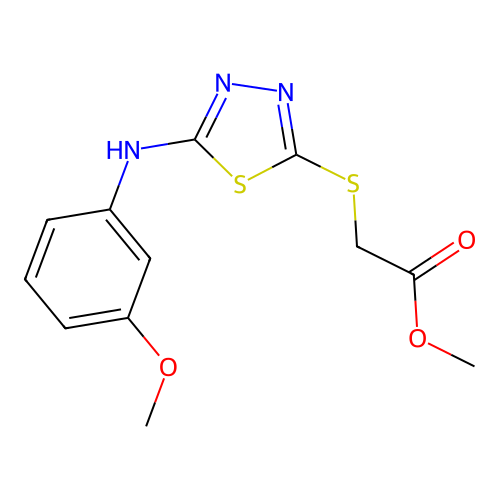 Methyl 2-({5-[(3-methoxyphenyl)amino]-1,3,4-thiadiazol-2-yl}sulfanyl)acetate structure