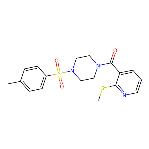 1-(4-Methylbenzenesulfonyl)-4-[2-(methylsulfanyl)pyridine-3-carbonyl]piperazine structure