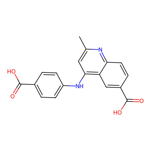 4-[(4-Carboxyphenyl)amino]-2-methylquinoline-6-carboxylic acid structure