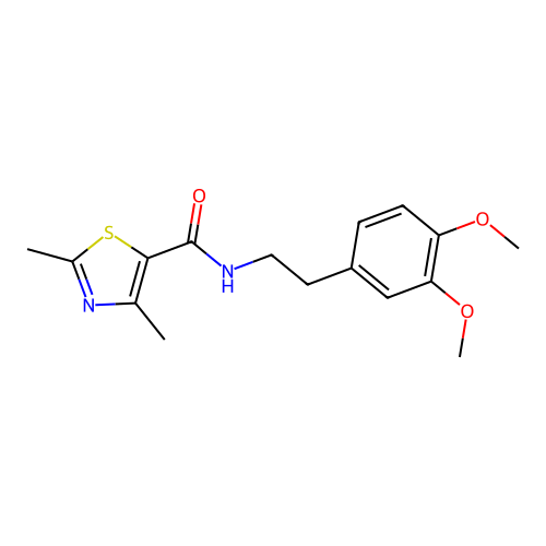 N-[2-(3,4-dimethoxyphenyl)ethyl]-2,4-dimethyl-1,3-thiazole-5-carboxamide structure