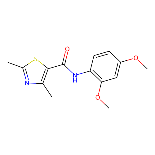 N-(2,4-dimethoxyphenyl)-2,4-dimethyl-1,3-thiazole-5-carboxamide structure