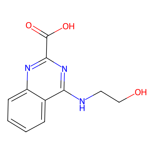 4-(2-hydroxyethylamino)quinazoline-2-carboxylic Acid structure