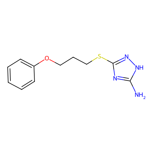 5-(3-phenoxypropylthio)-4H-1,2,4-triazole-3-ylamine structure