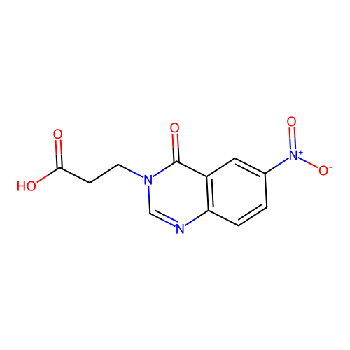 3-(6-Nitro-4-oxo-4H-quinazolin-3-yl)-propionic acid structure