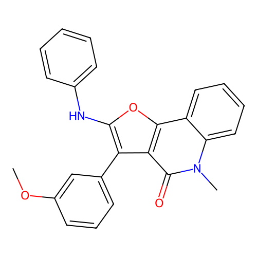 3-(3-methoxyphenyl)-5-methyl-2-(phenylamino)furo[3,2-c]quinolin-4(5H)-one structure