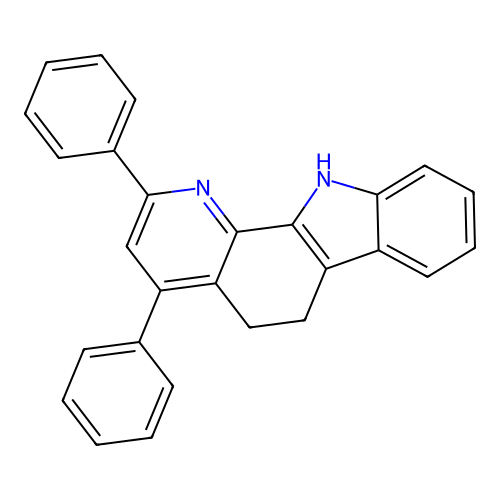 2,4-diphenyl-6,11-dihydro-5H-pyrido[2,3-a]carbazole structure