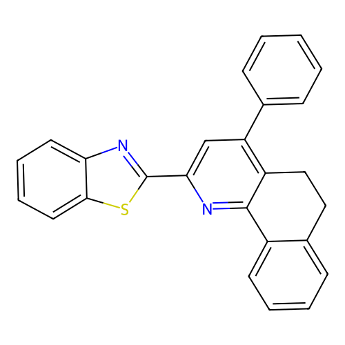 Benzo[h]quinoline, 2-(2-benzothiazolyl)-5,6-dihydro-4-phenyl- structure