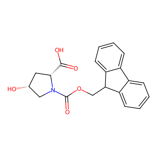 Fmoc-D-cis-hyp-OH structure