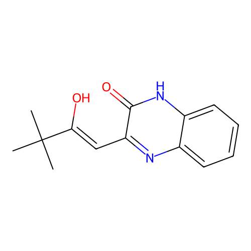 3-(2-hydroxy-3,3-dimethylbut-1-enyl)-1H-quinoxalin-2-one structure