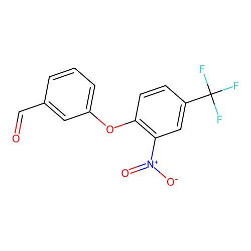 3-[2-硝基-4-(三氟甲基)苯氧基]苯甲醛 structure