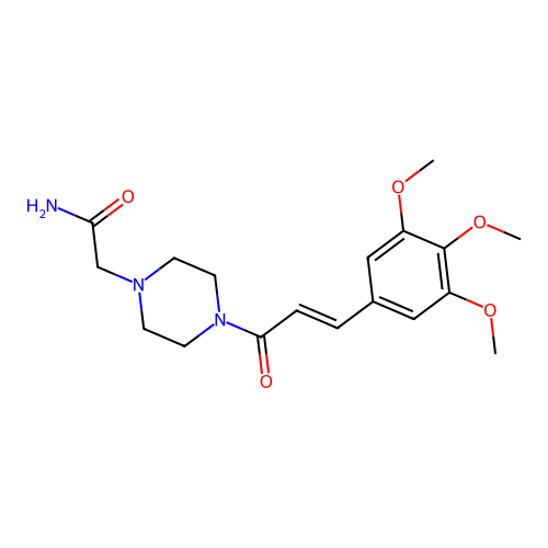1-Piperazineacetamide, 4-(1-oxo-3-(3,4,5-trimethoxyphenyl)-2-propenyl)-, (E)- structure