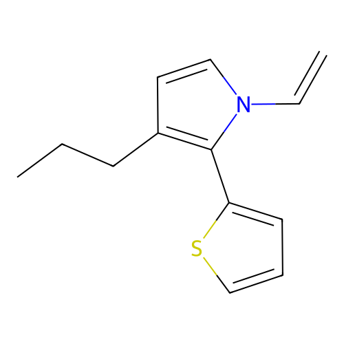 1H-Pyrrole, 1-ethenyl-3-propyl-2-(2-thienyl)- structure
