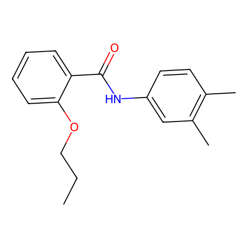 N-(3,4-dimethylphenyl)-2-propoxybenzamide structure