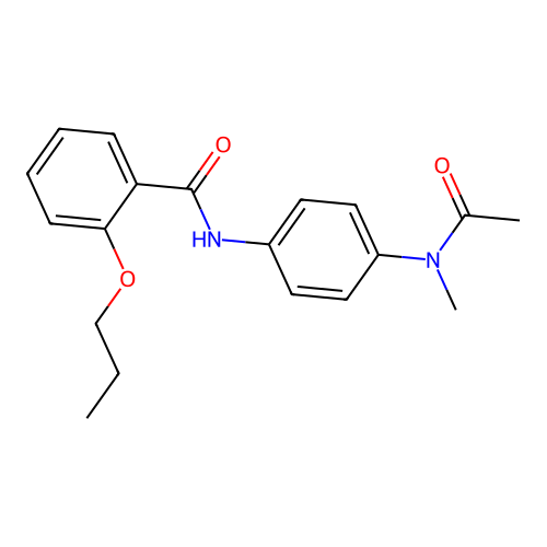 N-{4-[acetyl(methyl)amino]phenyl}-2-propoxybenzamide structure