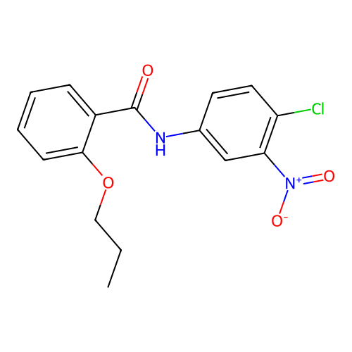 N-(4-chloro-3-nitrophenyl)-2-propoxybenzamide structure