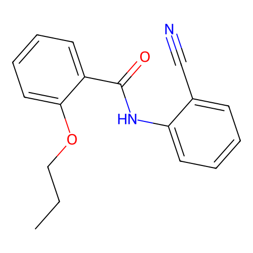 N-(2-cyanophenyl)-2-propoxybenzamide structure