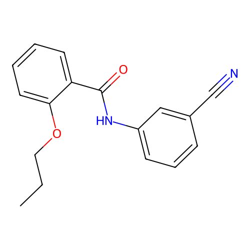 N-(3-cyanophenyl)-2-propoxybenzamide structure