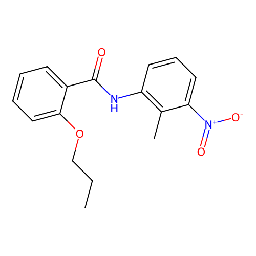 N-(2-methyl-3-nitrophenyl)-2-propoxybenzamide structure
