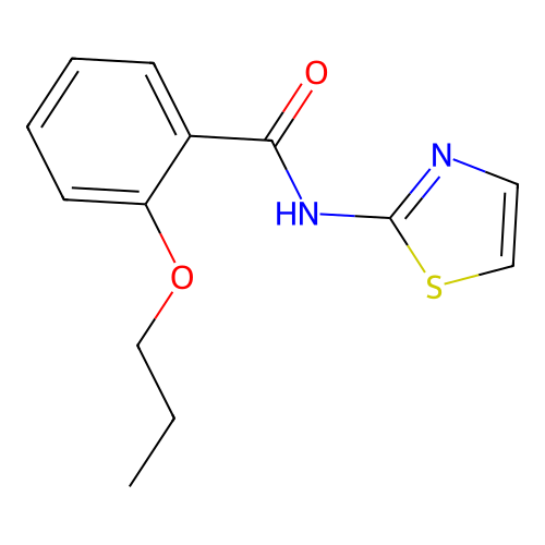 2-propoxy-N-(1,3-thiazol-2-yl)benzamide structure