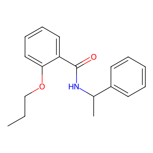 N-(1-phenylethyl)-2-propoxybenzamide structure