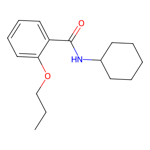 N-cyclohexyl-2-propoxybenzamide structure