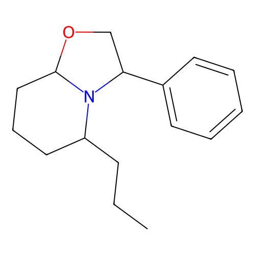 5H-Oxazolo[3,2-a]pyridine, hexahydro-3-phenyl-5-propyl- structure