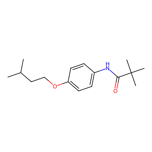 2,2-dimethyl-N-[4-(3-methylbutoxy)phenyl]propanamide structure