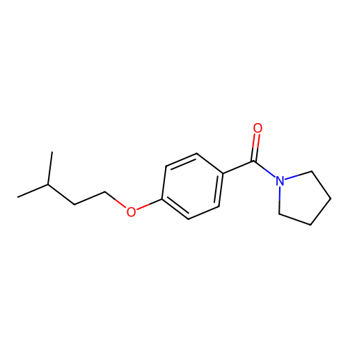 [4-(3-Methylbutoxy)phenyl]-pyrrolidin-1-ylmethanone structure