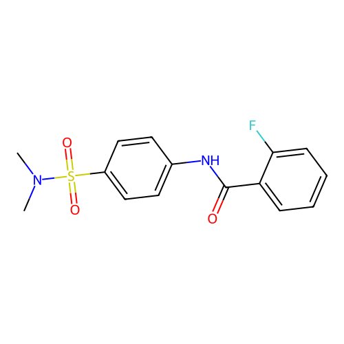 N-[4-(dimethylsulfamoyl)phenyl]-2-fluorobenzamide structure