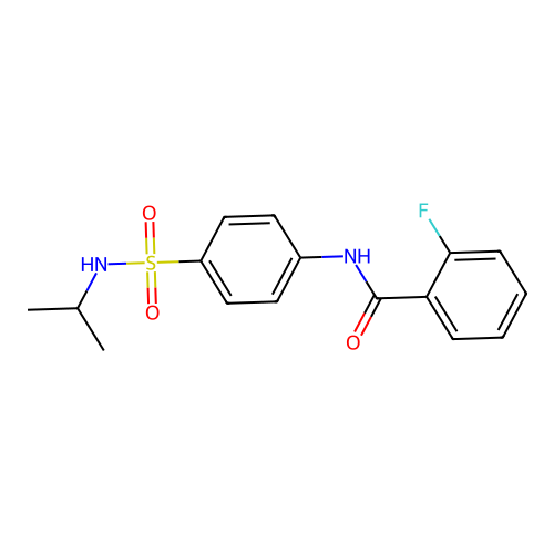 2-fluoro-N-[4-(propan-2-ylsulfamoyl)phenyl]benzamide structure