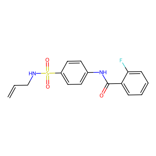 2-fluoro-N-[4-(prop-2-enylsulfamoyl)phenyl]benzamide structure