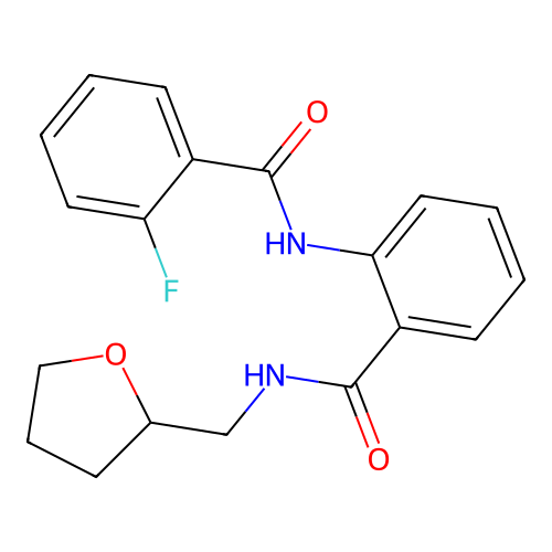 2-[(2-fluorobenzoyl)amino]-N-(oxolan-2-ylmethyl)benzamide structure