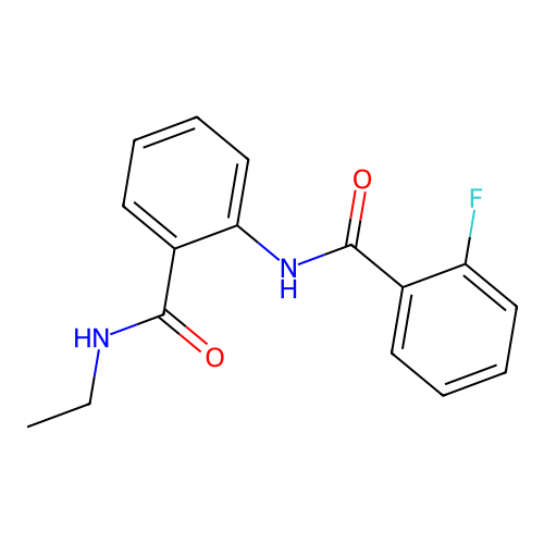 N-ethyl-2-[(2-fluorobenzoyl)amino]benzamide structure