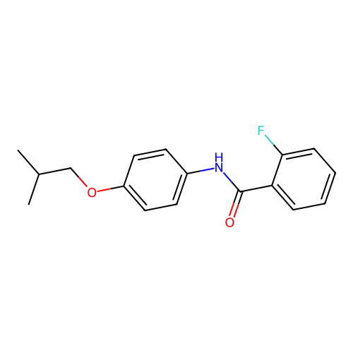 2-fluoro-N-[4-(2-methylpropoxy)phenyl]benzamide structure