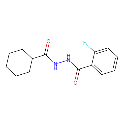 N'-(2-fluorobenzoyl)cyclohexanecarbohydrazide structure
