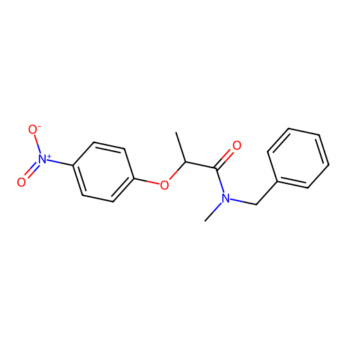 N-benzyl-N-methyl-2-(4-nitrophenoxy)propanamide structure