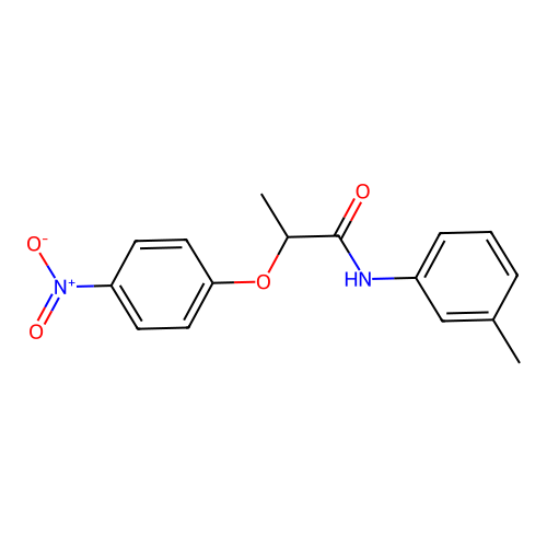 N-(3-methylphenyl)-2-(4-nitrophenoxy)propanamide structure