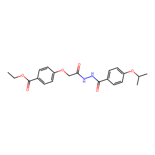4-(1-Methylethoxy)benzoic acid 2-[2-[4-(ethoxycarbonyl)phenoxy]acetyl]hydrazide structure