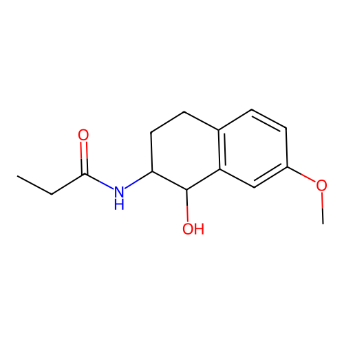 N-[(1,2,3,4-Tetrahydro-1-hydroxy-7-methoxy-2-naphthalenyl]propanamide structure