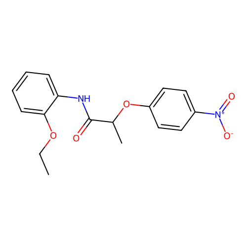 N-(2-ethoxyphenyl)-2-(4-nitrophenoxy)propanamide structure