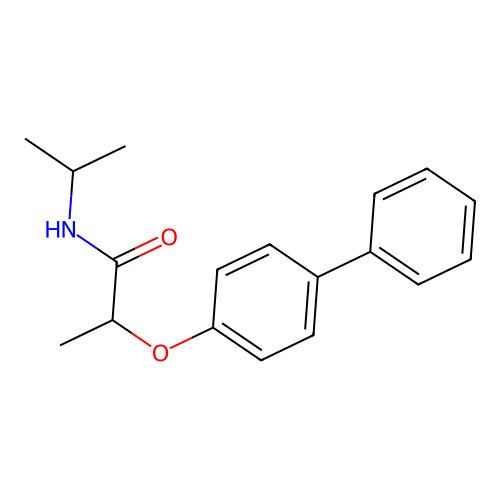 2-(4-phenylphenoxy)-N-propan-2-ylpropanamide structure