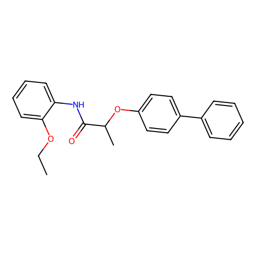 N-(2-ethoxyphenyl)-2-(4-phenylphenoxy)propanamide structure