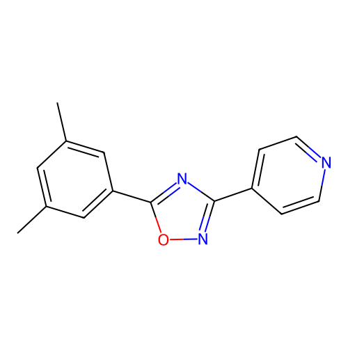 5-(3,5-Dimethylphenyl)-3-pyridin-4-yl-1,2,4-oxadiazole structure