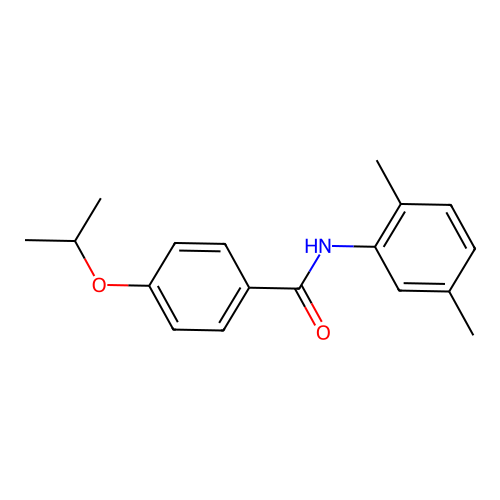 N-(2,5-dimethylphenyl)-4-propan-2-yloxybenzamide structure