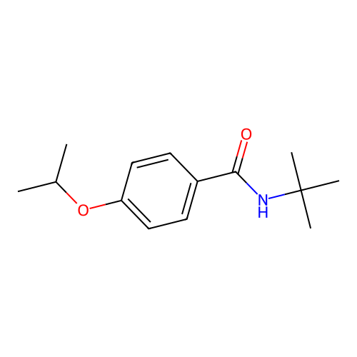 N-tert-butyl-4-propan-2-yloxybenzamide structure