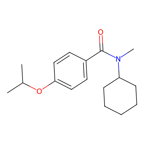 N-cyclohexyl-N-methyl-4-propan-2-yloxybenzamide structure