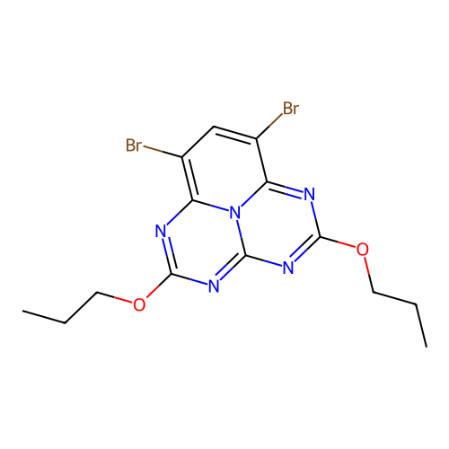 7,9-Dibromo-2,5-dipropoxy-1,3,4,6,9b-pentaazaphenalene structure