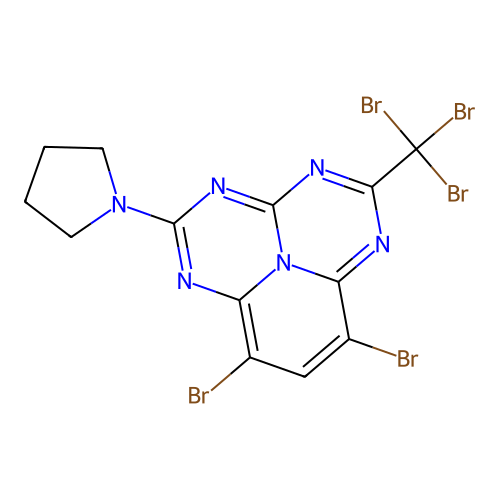 7,9-dibromo-2-tribromomethyl-5-(1-pyrrolidino)-1,3,4,6,9b-pe structure