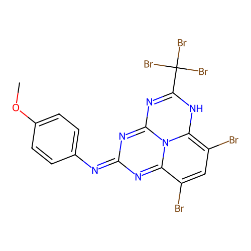 2-(p-anisidino)-7,9-dibromo-5-tribromomethyl-1,3,4,6,9b-pent structure